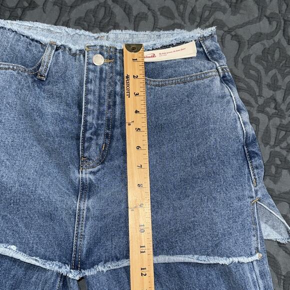 [NEW JEANS] X OIOI sz small layered skirt denim pants OI1C2MPL97BLA OFFICIAL MD - Picture 7 of 16